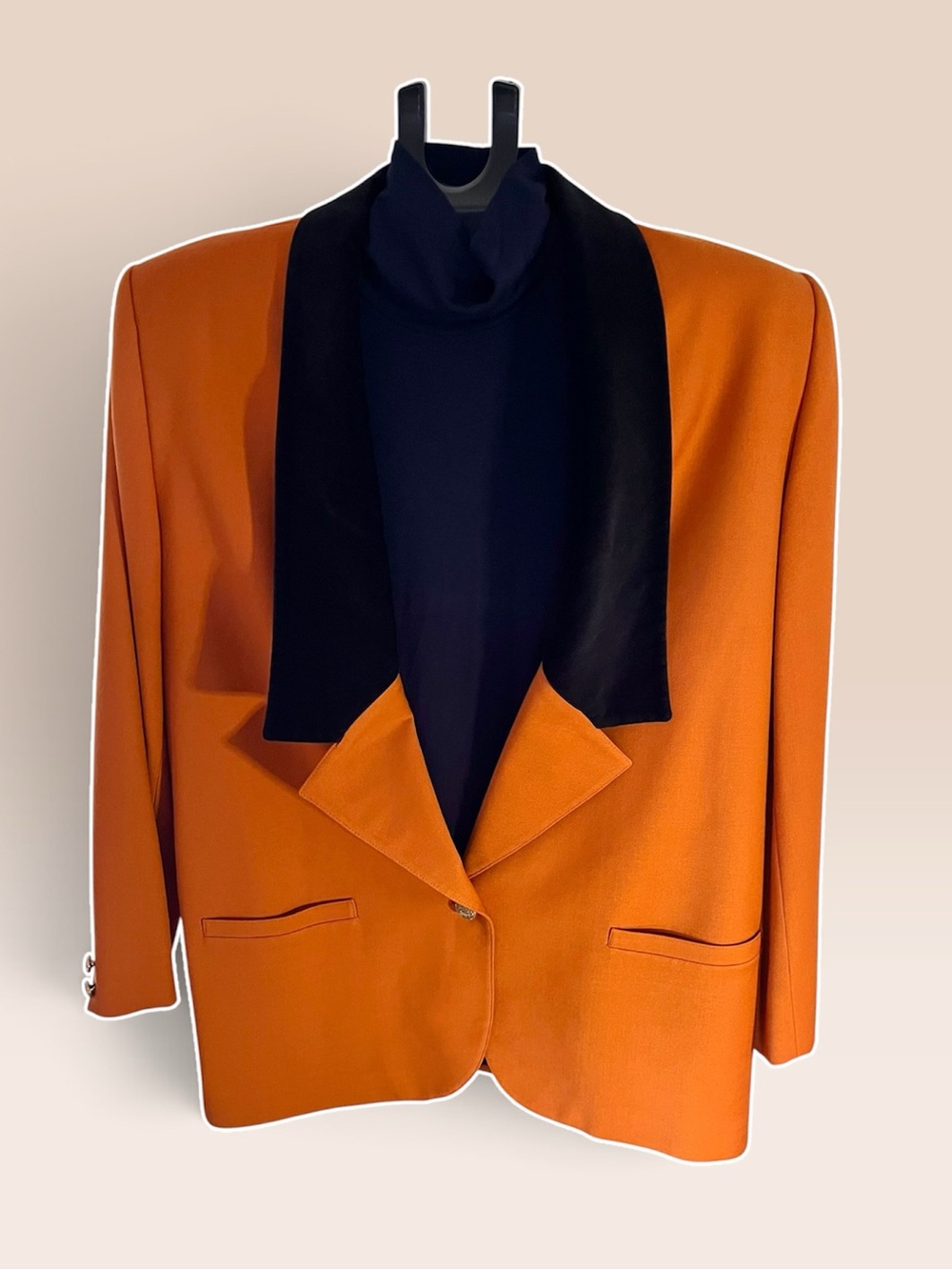 Vintage 90s Lipton’s Rust Orange Pure Wool Blazer Canada 14